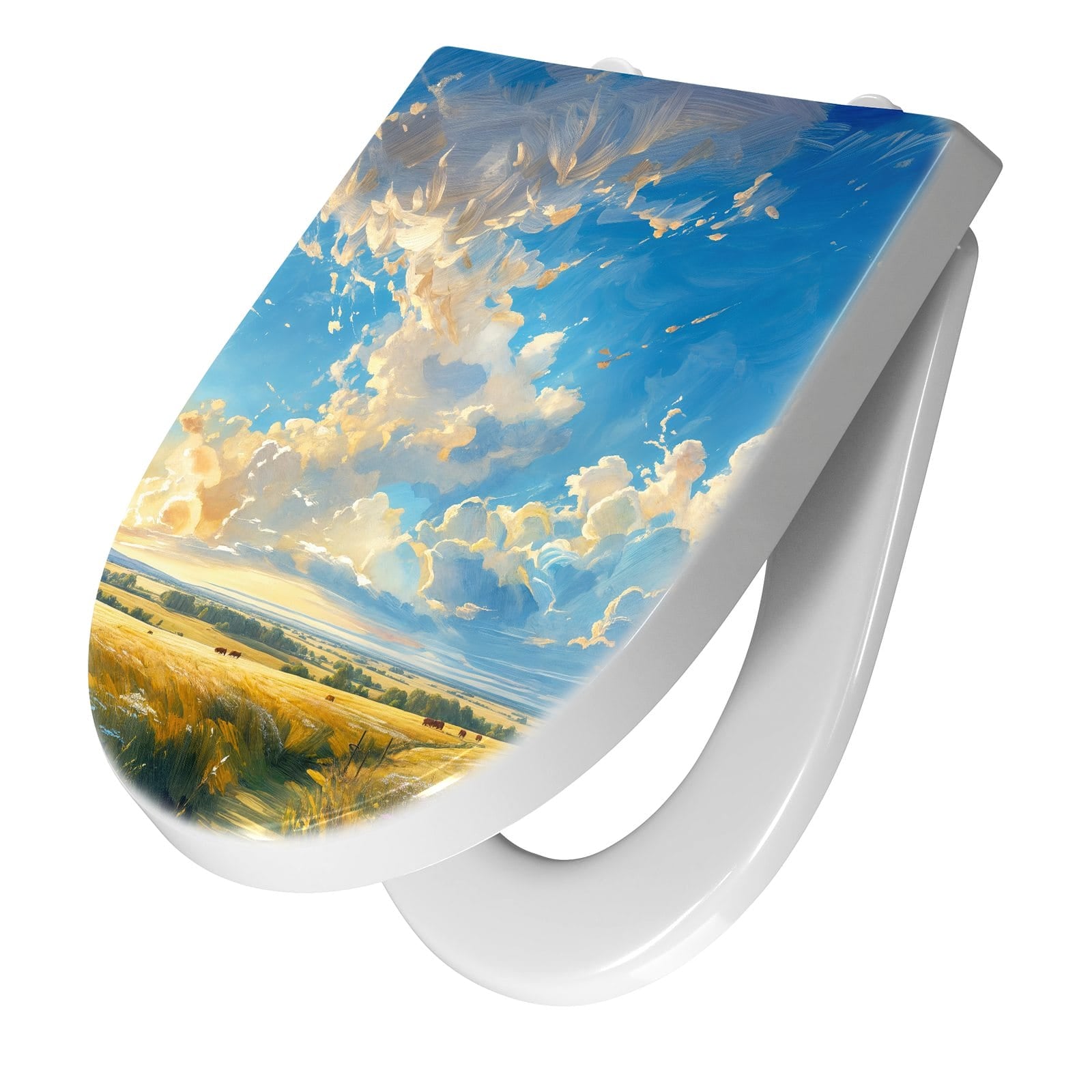 WC-Sitz mit Absenkautomatik Landschaft mit Wolken