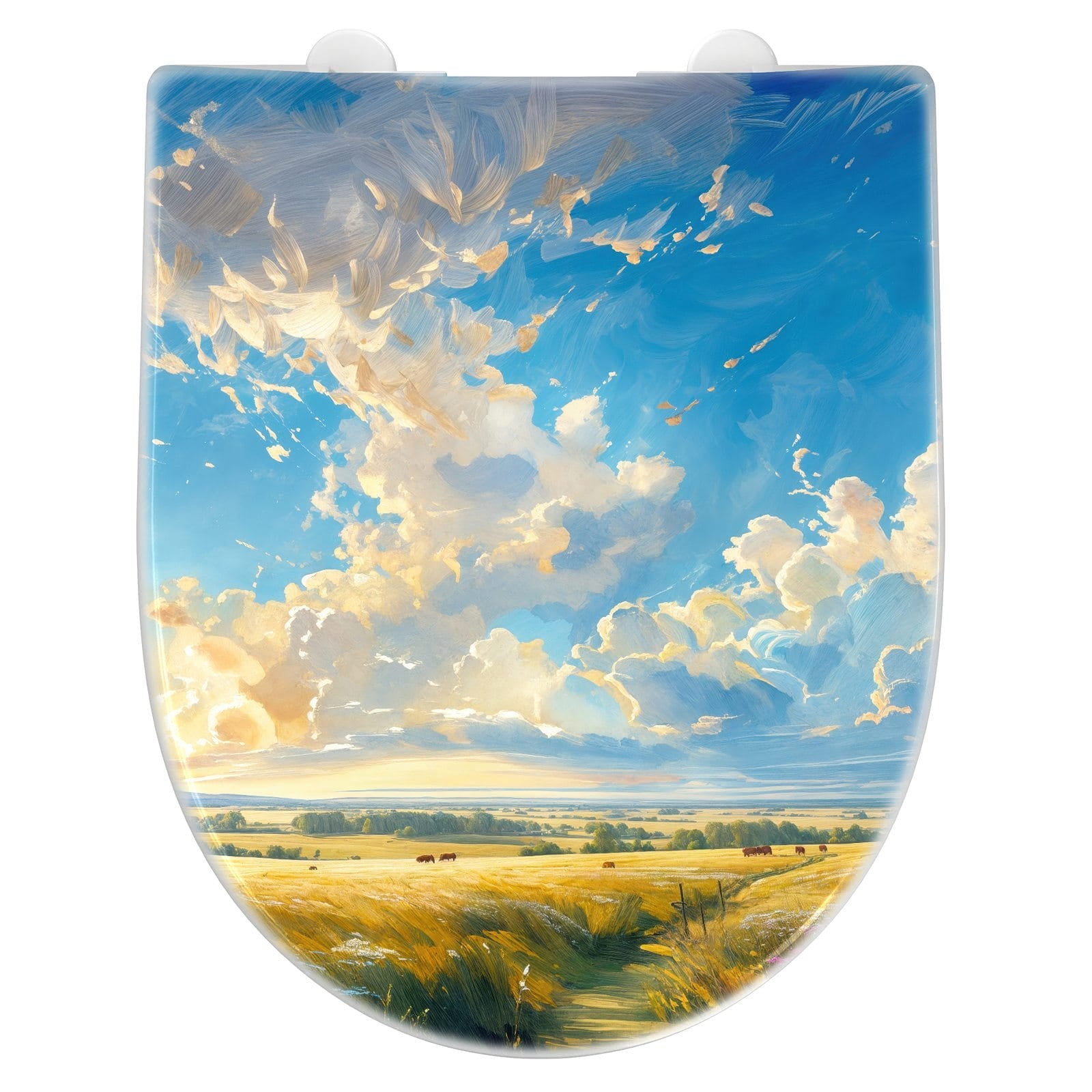 WC-Sitz mit Absenkautomatik Landschaft mit Wolken