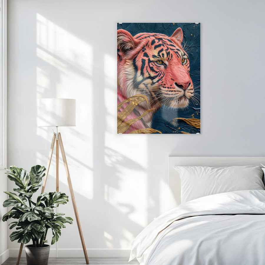 Maße Wandbild - Pinker Tiger - Hochformat