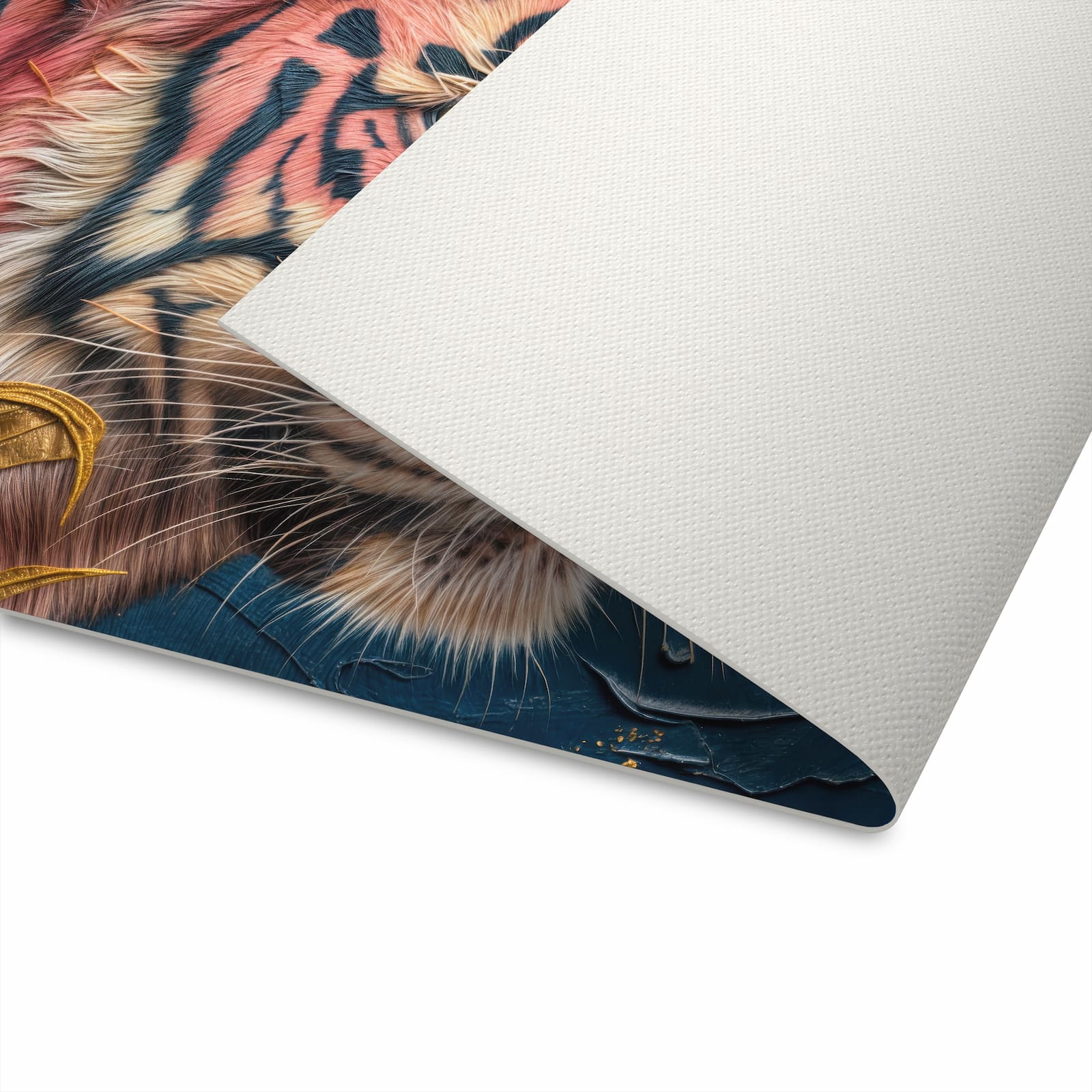 Abriebfester Teppich fürs Esszimmer mit Motiv Tiger Porträt waschbar