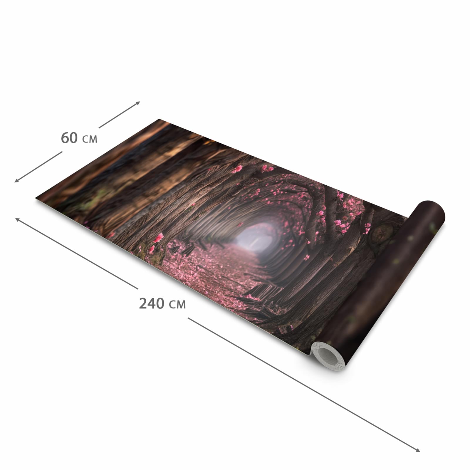 UV-beständiger Küchenläufer mit Motiv Blütenweg in der Grösse 80x280 cm