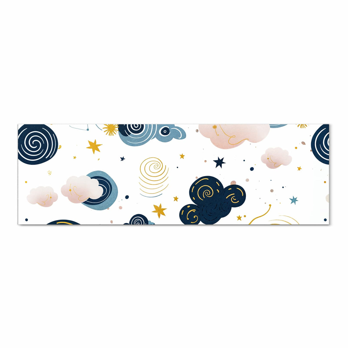 Langlebiger Küchenläufer mit Motiv Wirbelwolken Design in Frontansicht