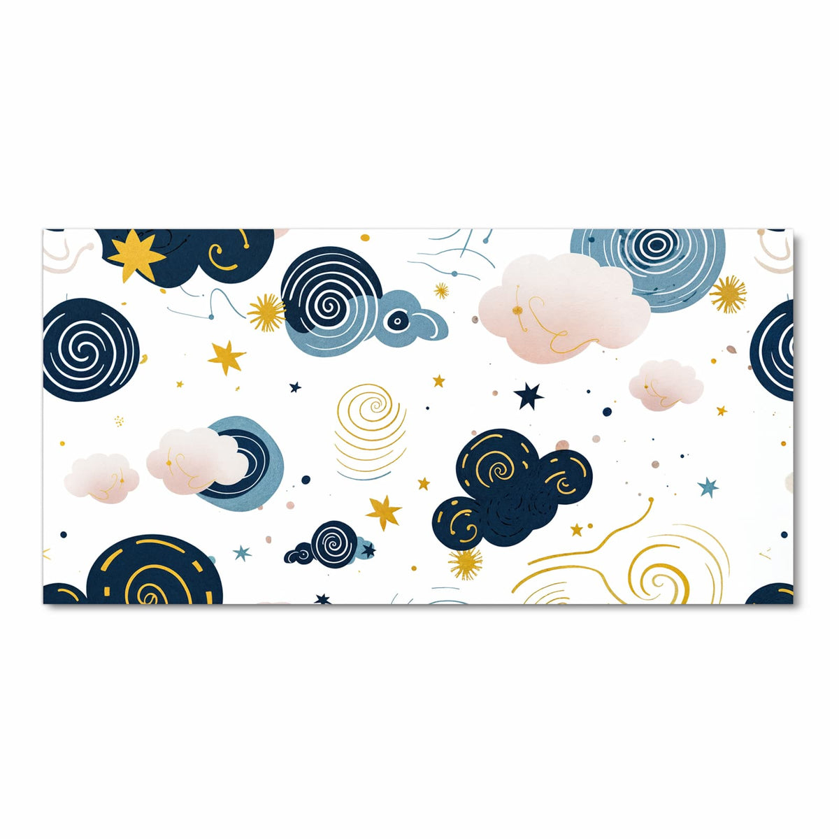 Abriebfester Küchenteppich mit Motiv Wirbelwolken Design in der Küche - Frontansicht