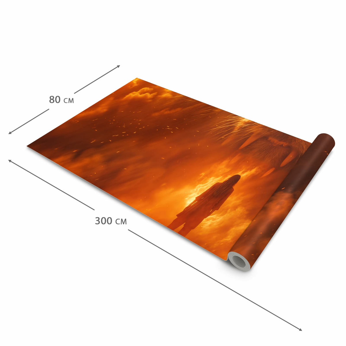 Pflegeleichter Küchenläufer nach Maß mit Motiv Abenteuerlich Löwe in der Größe 80x200 cm