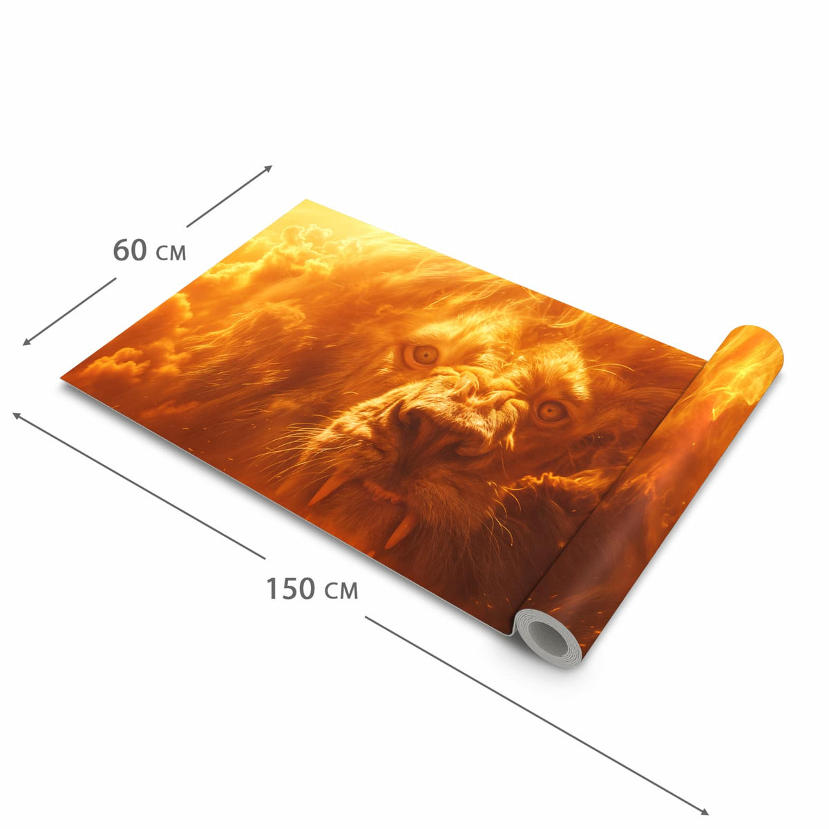 Wasserabweisender Küchenteppich mit Motiv Abenteuerlich Löwe in der Größe 80x200 cm