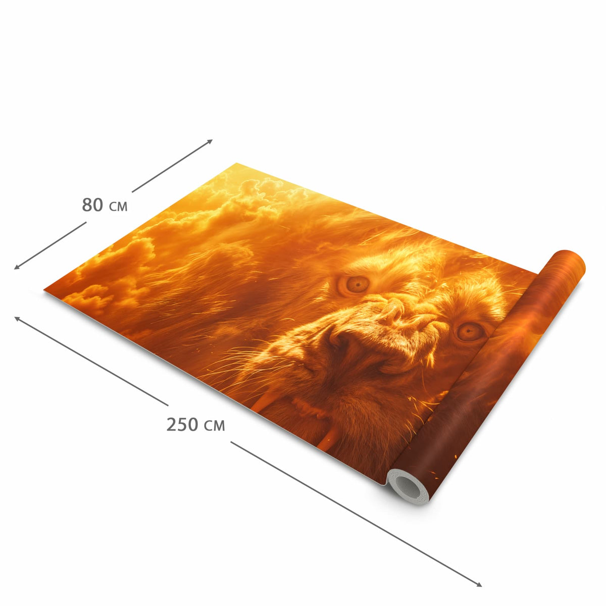 Komfortabler rutschfester Küchenläufer mit Motiv Abenteuerlich Löwe in der Größe 80x200 cm