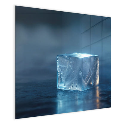 Magnettafel mit dem Motiv Blauer Eiswürfel