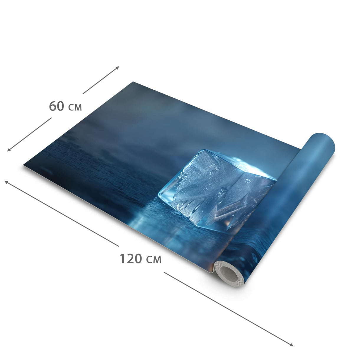 Schmutzabweisender Läufer Eingangsbereich mit Motiv Eiswürfel in der Grösse 90x240 cm