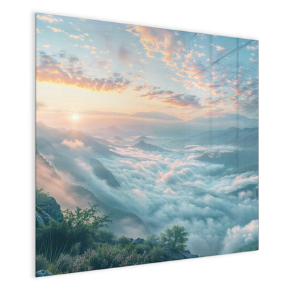 Magnettafel mit dem Motiv Wolkenmeer am Morgen