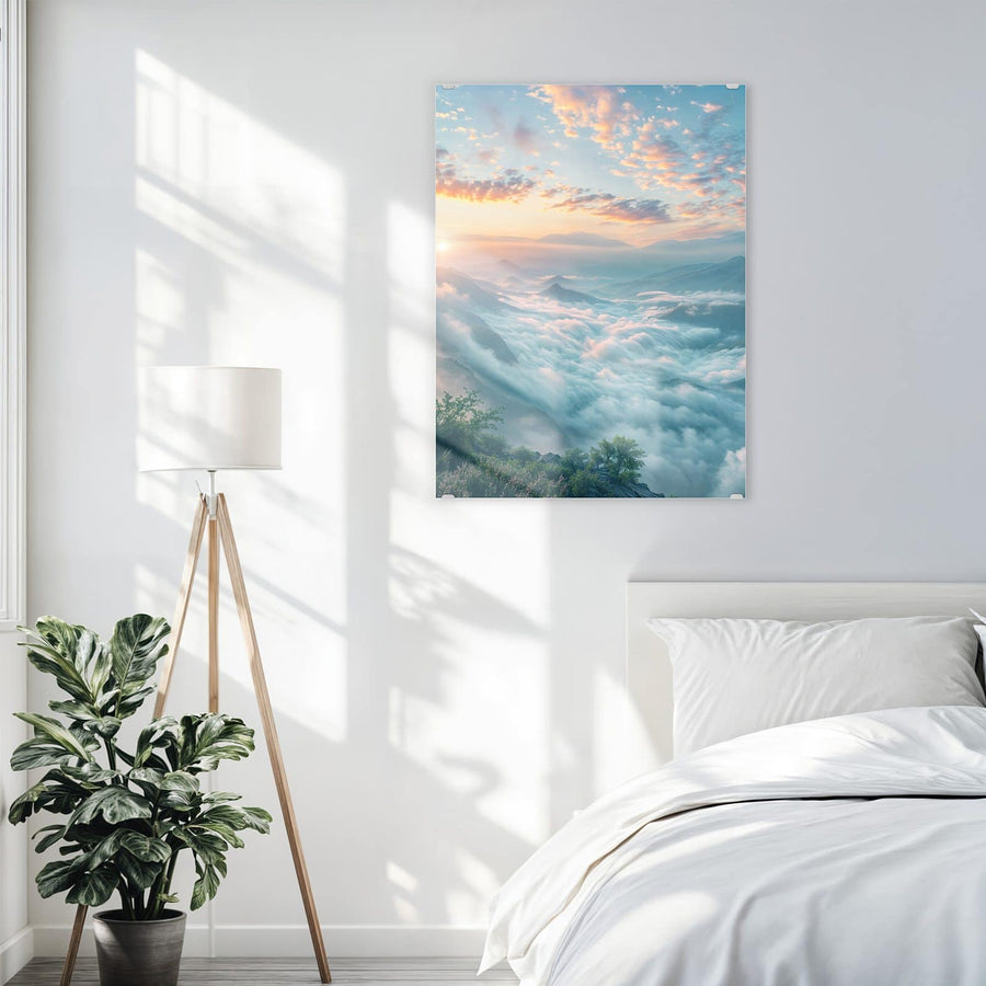 Maße Wandbild - Wolkenmeer am Morgen - Hochformat