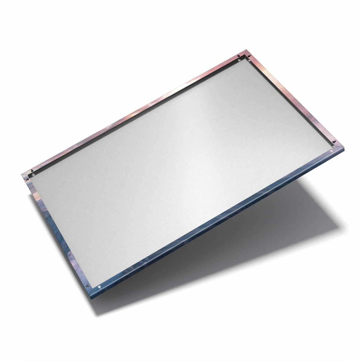 Nur 7 mm – liegt eng an der Wand – Metall Magnettafel - Bergkämme im Morgenrot