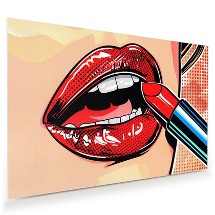 Wandbild mit dem Motiv Roter Lippenstift