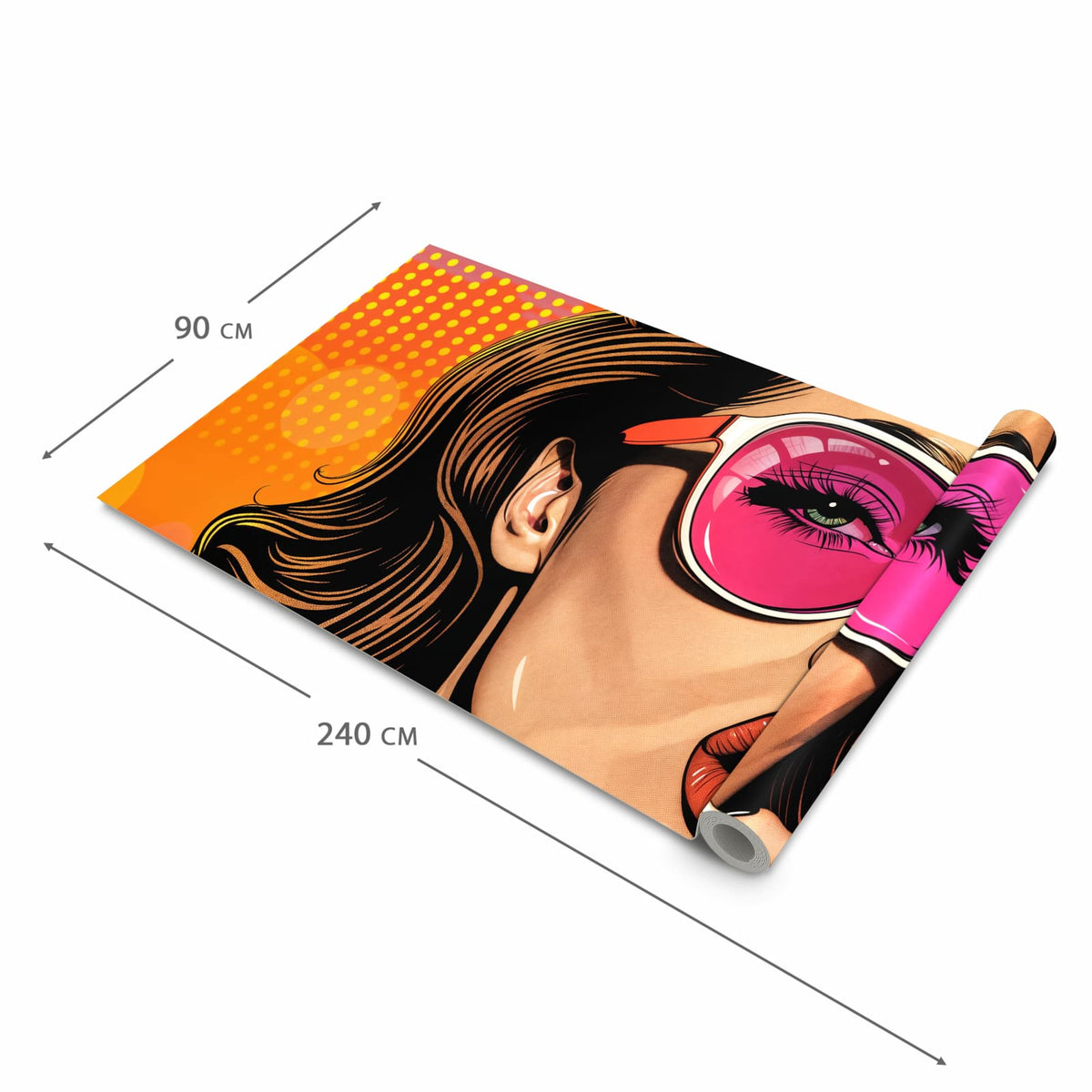 Langlebiger Küchenläufer mit Motiv Mit und Frau in der Grösse 60x270 cm