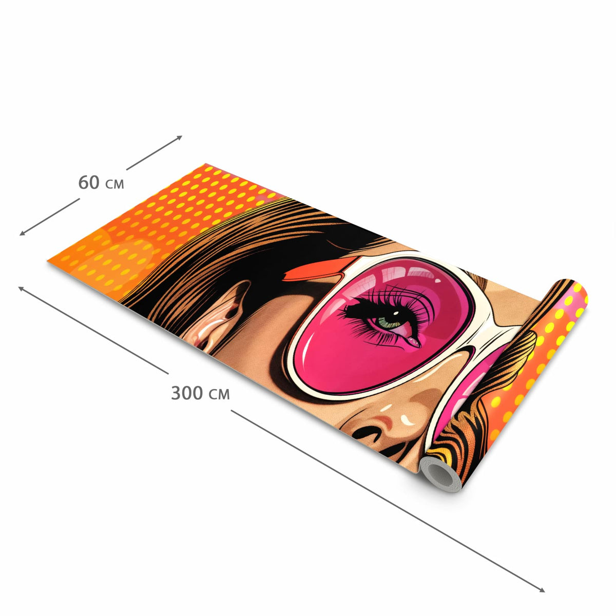 Abriebfester Küchenteppich mit Motiv Mit und Frau in der Grösse 60x270 cm für die Küche