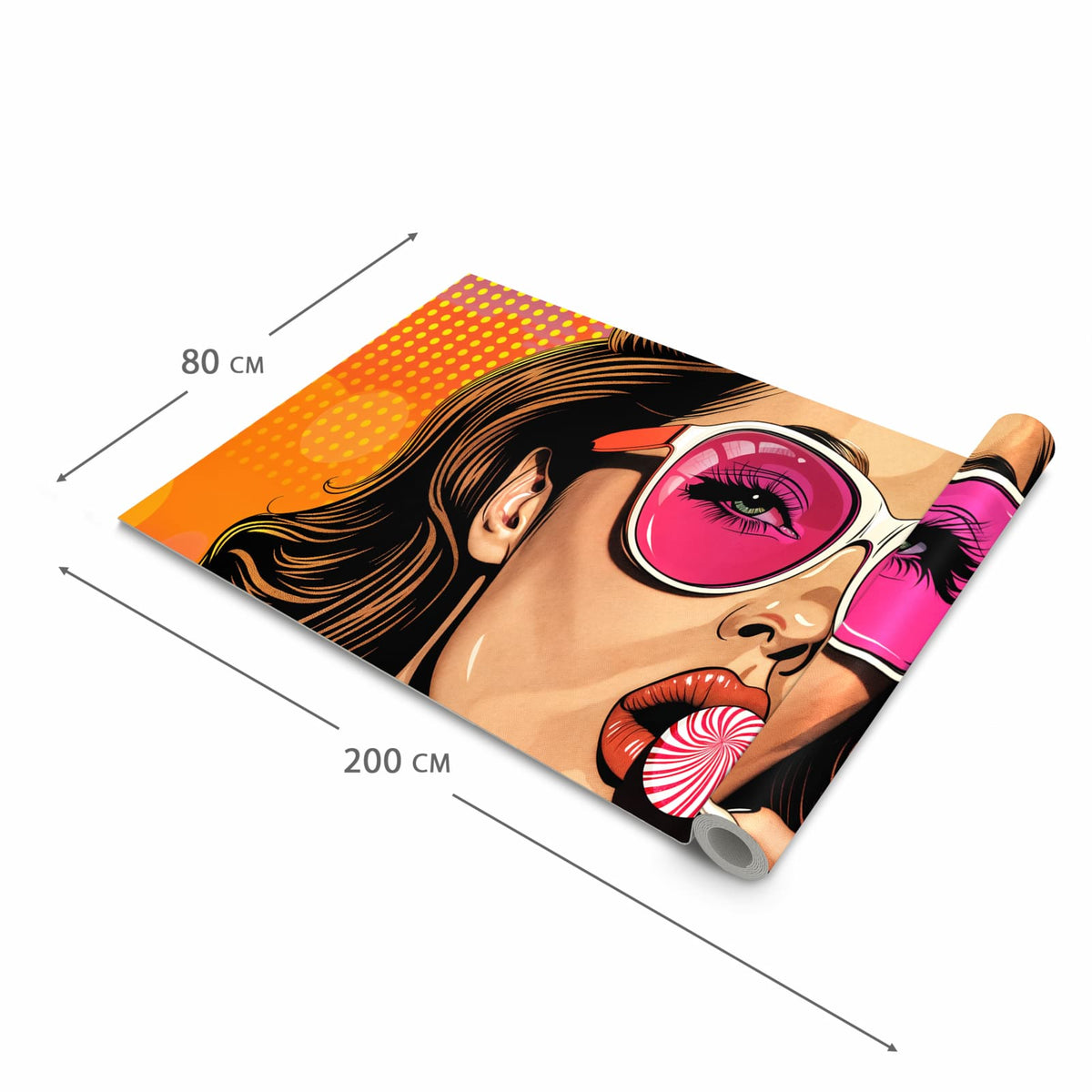 Komfortabler Läufer Küche mit Motiv Mit und Frau in der Grösse 60x270 cm