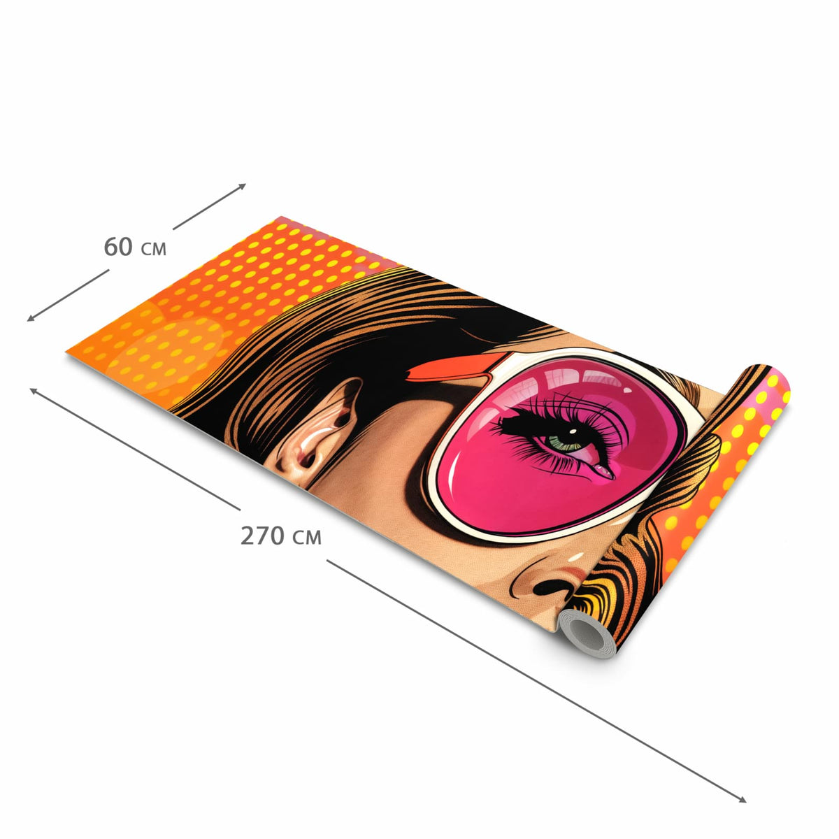 Geräuschdämpfender Küchenteppich mit Motiv Mit und Frau in der Größe 60x270 cm