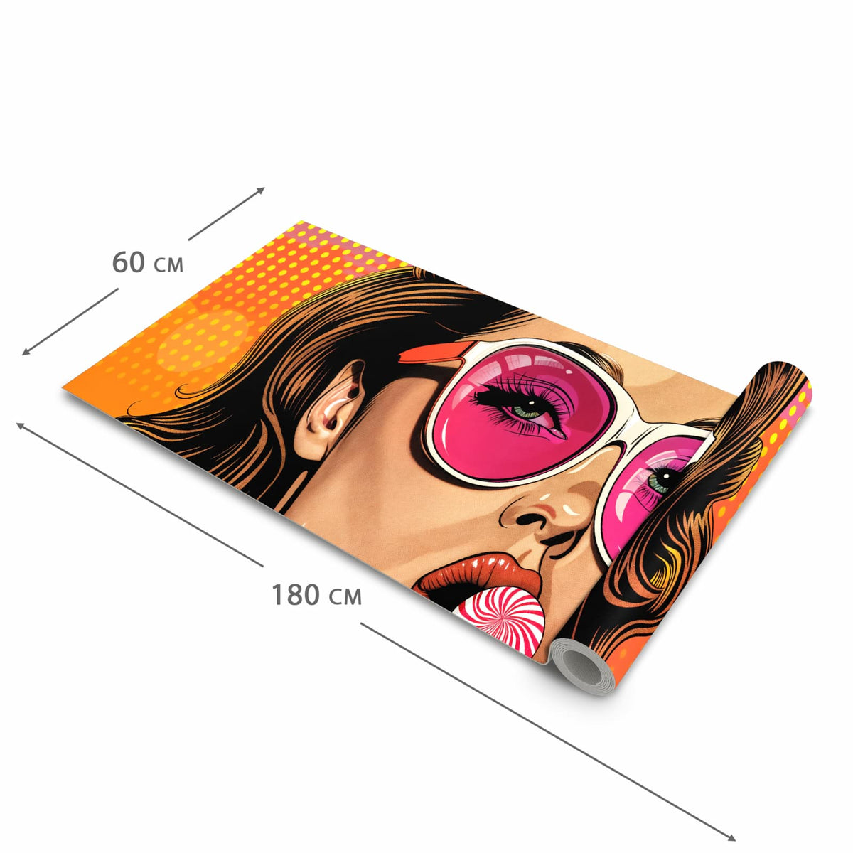 Küchenteppich mit Motiv Mit und Frau in der Grösse 60x270 cm für sichere Aufbewahrung