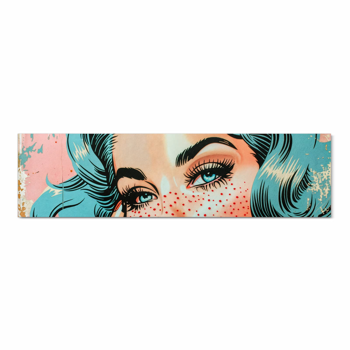 Abriebfester Küchenteppich mit Motiv Pop Art Porträt in Frontansicht