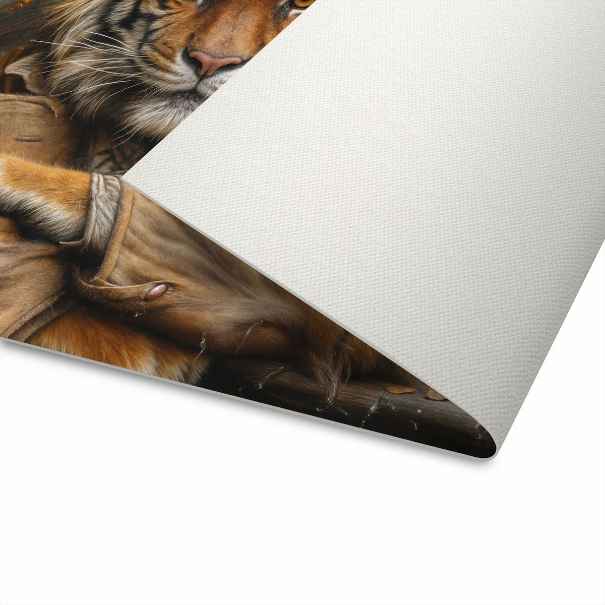Rutschfester Läufer für die Küche mit Motiv Tiger mit Zylinder in Unterseite