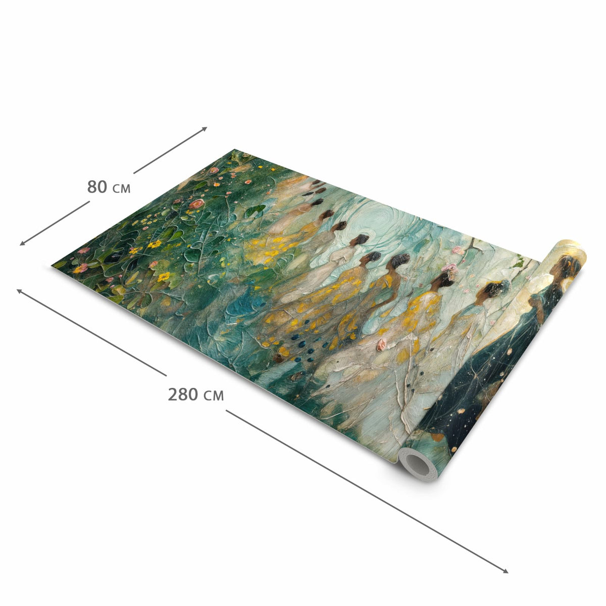 Farbbeständiger Küchenläufer mit Motiv Festliches Gemälde in der Grösse 60x180 cm