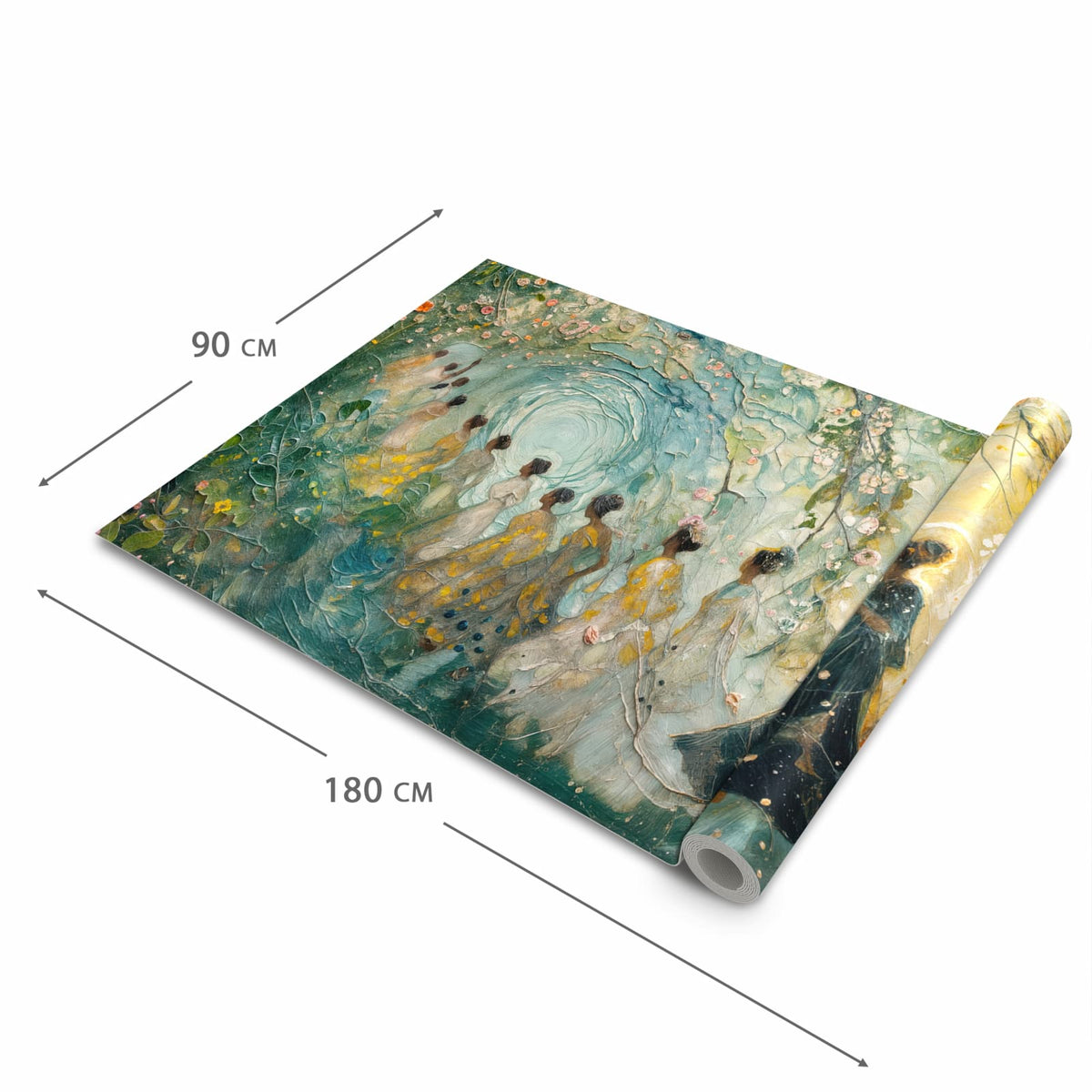 Küchenteppich mit Motiv Festliches Gemälde in der Grösse 60x180 cm für sicheres Aufbewahren
