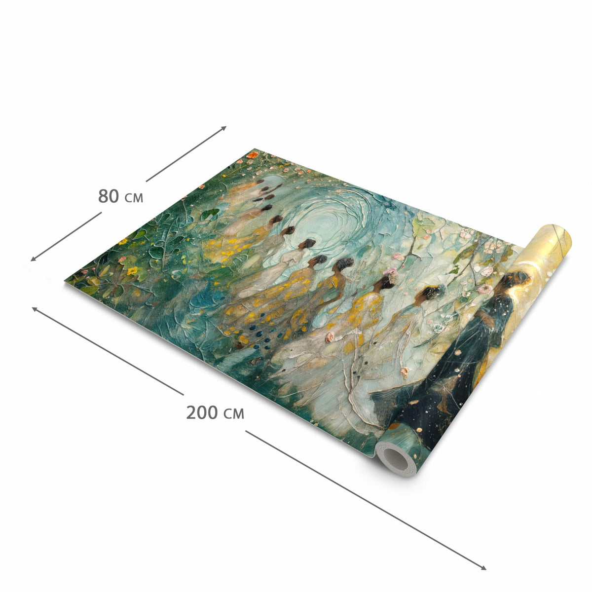 Abwaschbarer Küchenläufer mit Motiv Festliches Gemälde in der Grösse 60x180 cm für Ordnung