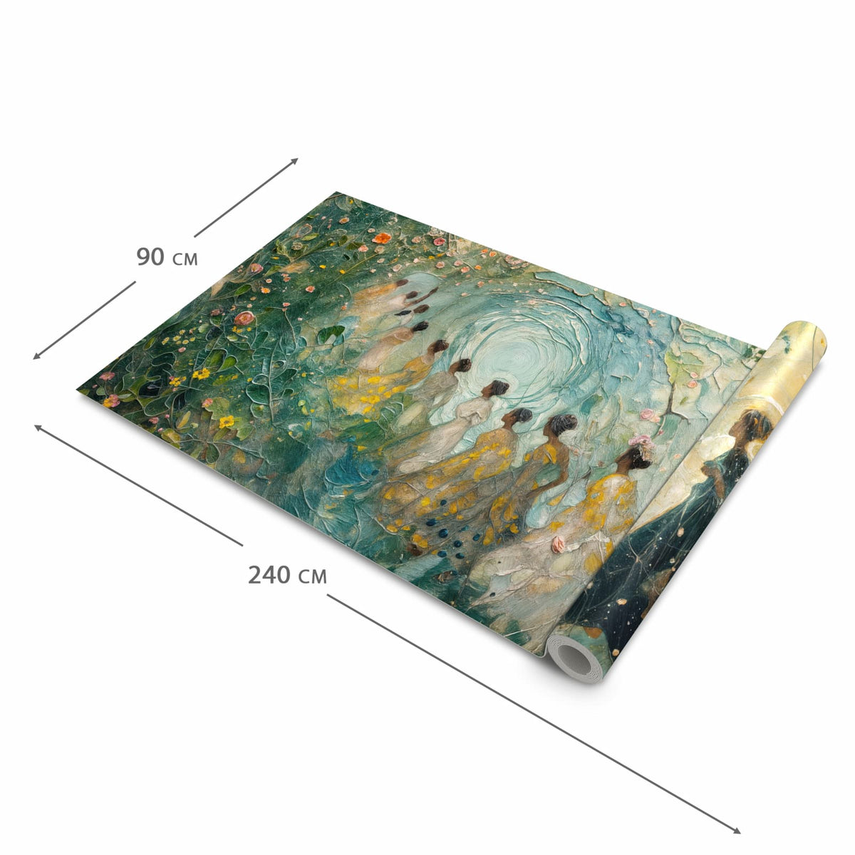 Zeitsparender Küchenteppich mit Motiv Festliches Gemälde in der Grösse 60x180 cm