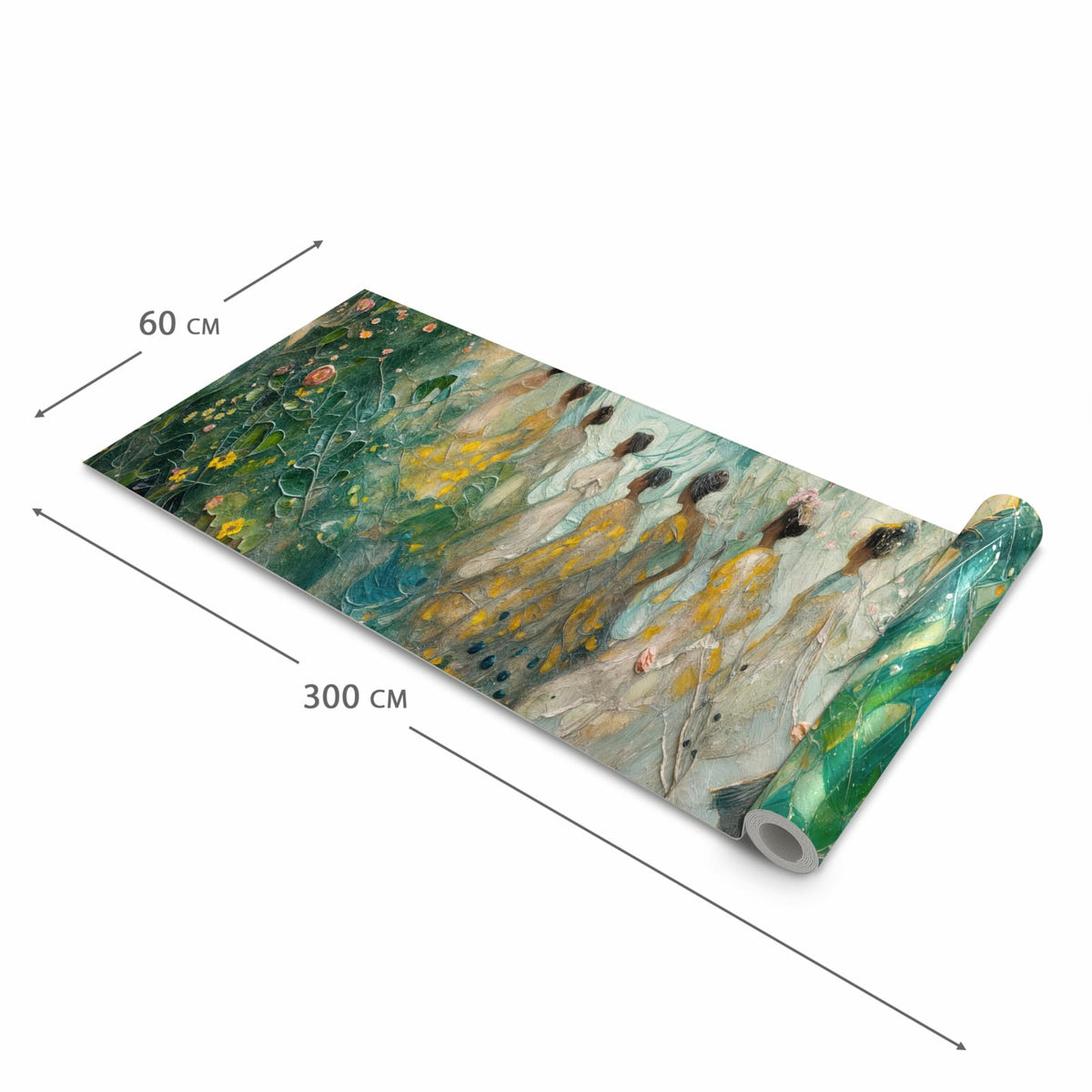 Feuchtigkeitsresistenter Küchenläufer mit Motiv Festliches Gemälde in der Größe 60x180 cm