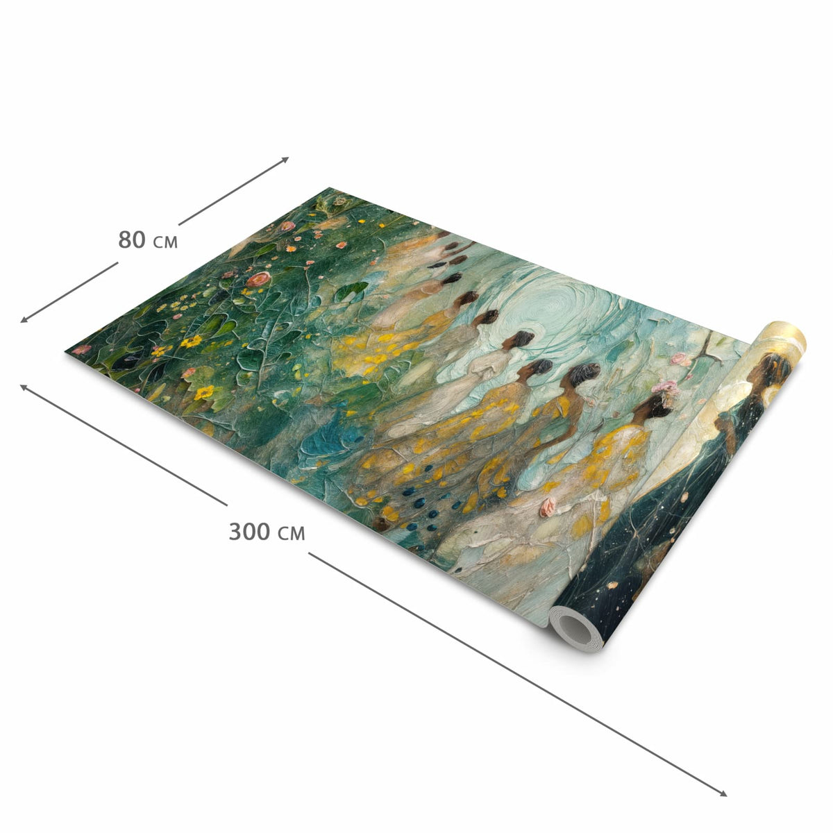 Formstabiler Küchenteppich mit Motiv Festliches Gemälde in der Grösse 60x180 cm