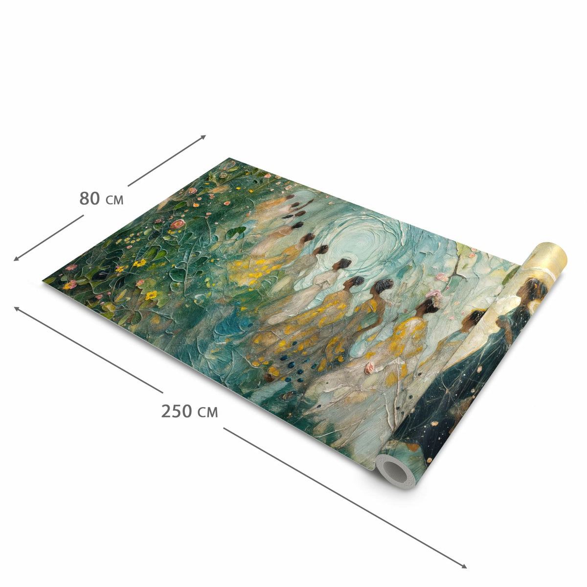 Bodenschonender abwaschbarer Küchenteppich mit Motiv Festliches Gemälde in der Grösse 60x180 cm