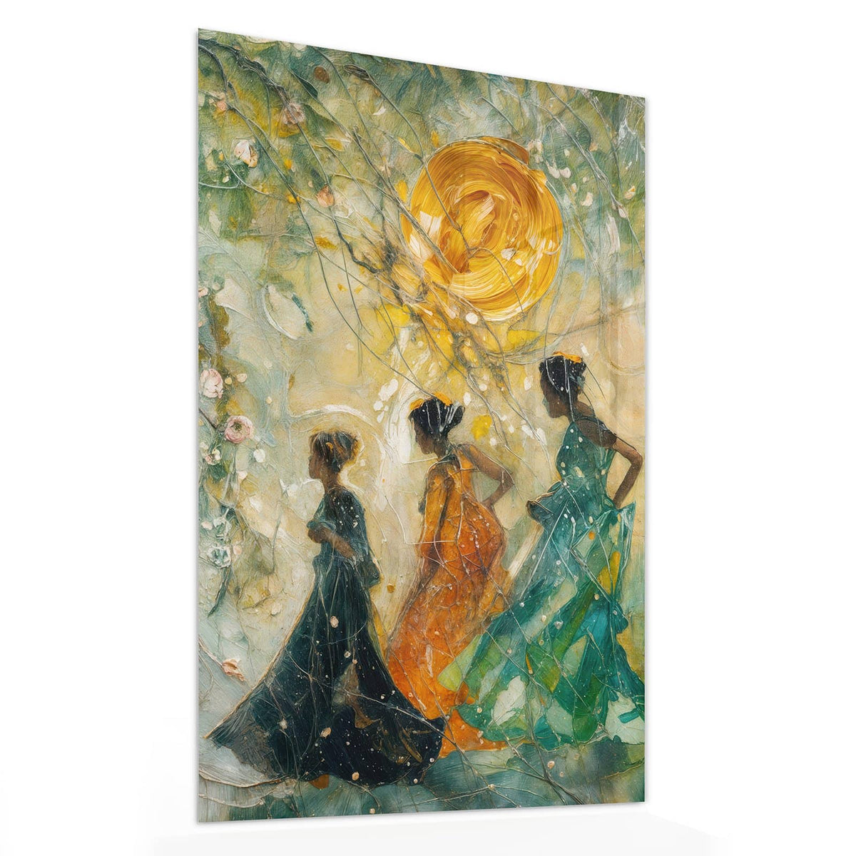 11 Größen – von 30 × 60 bis 60 × 150 cm – Wandbild - Spaziergang in Blüten - Hochformat