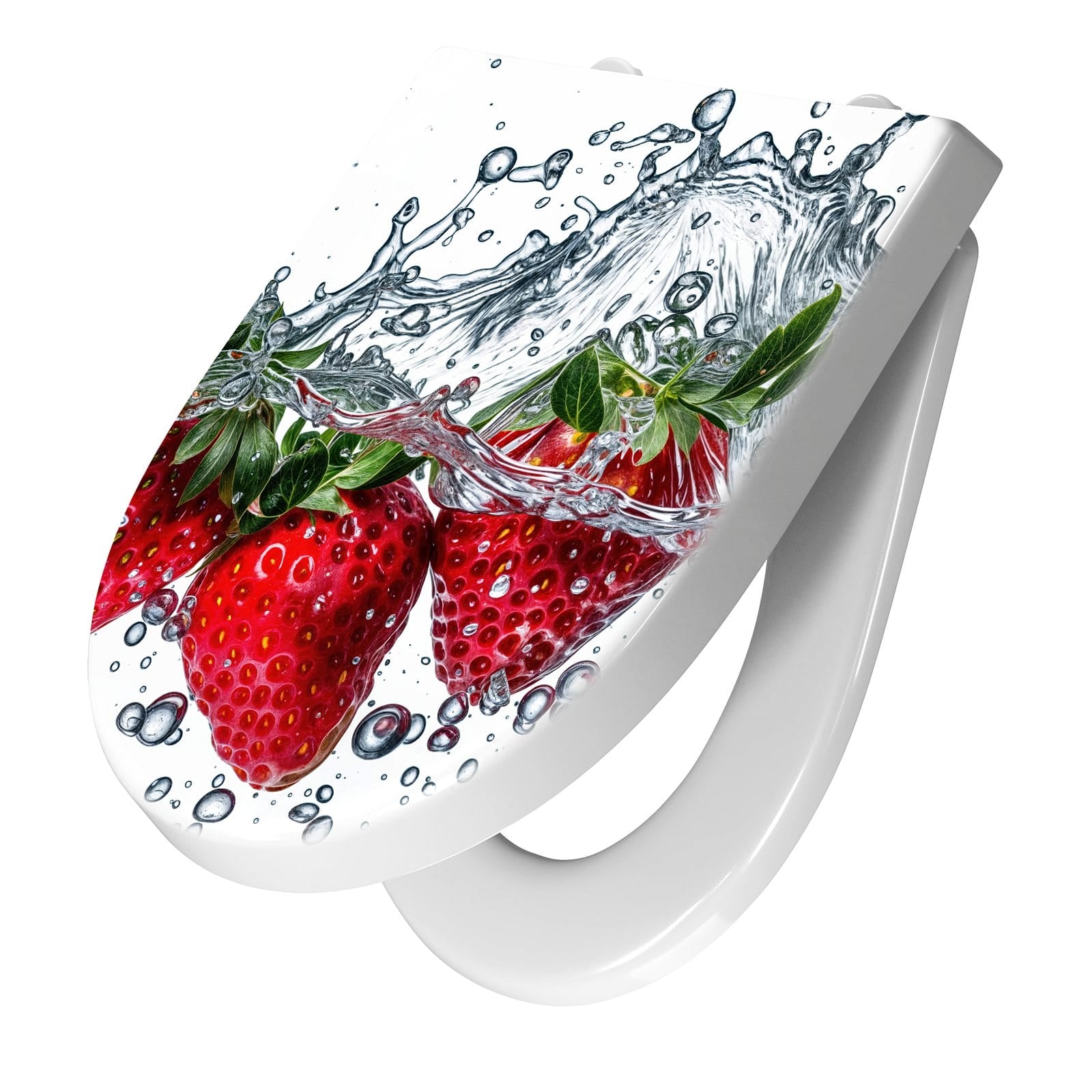 WC-Sitz mit Absenkautomatik In Wasser Erdbeeren