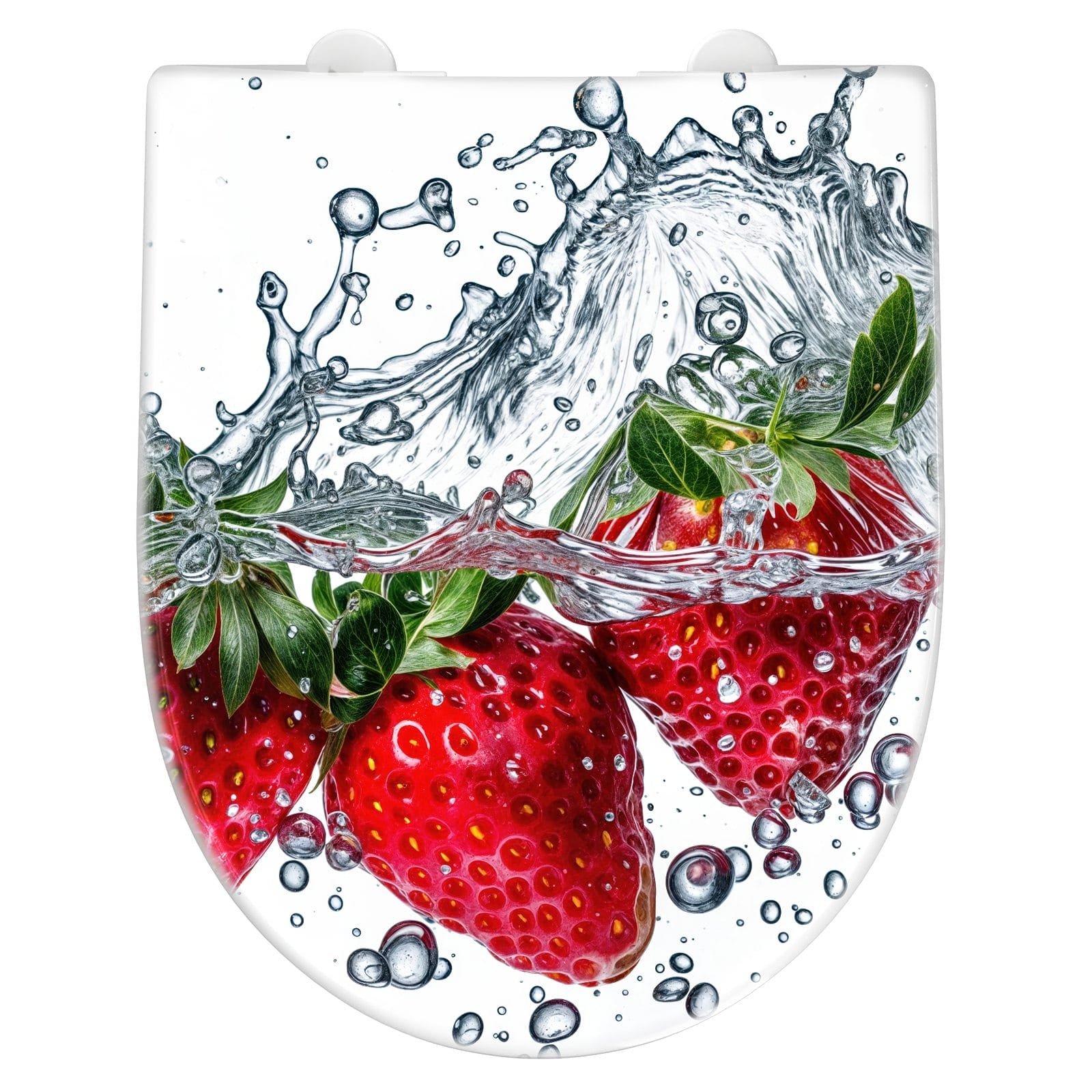 WC-Sitz mit Absenkautomatik In Wasser Erdbeeren