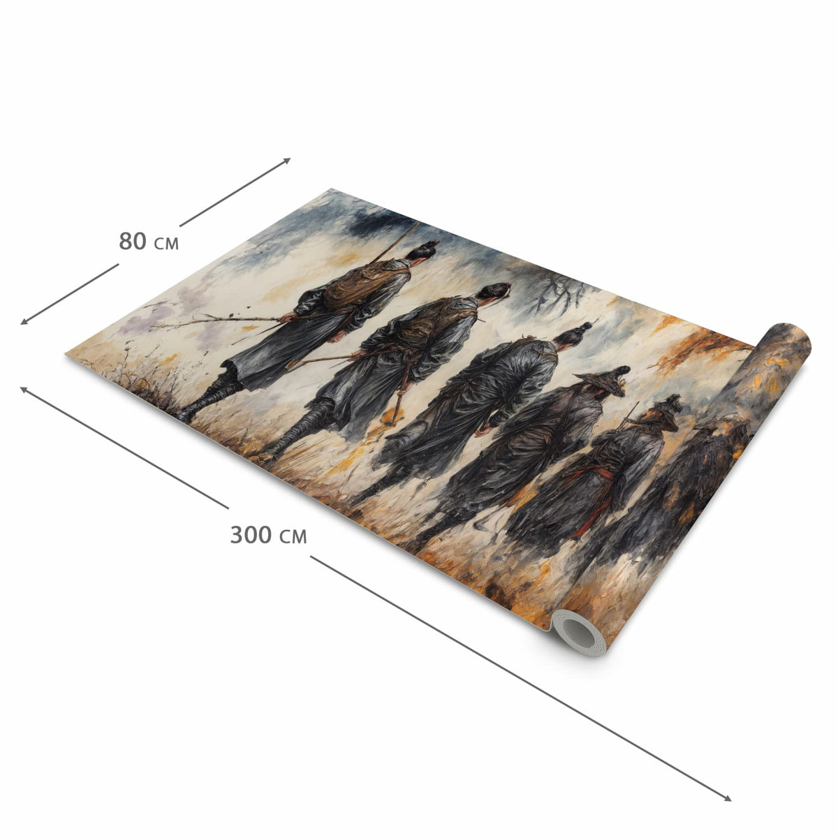 Abriebfester rutschfester Küchenläufer mit Motiv Spezialkräfte Herst in der Größe 90x240 cm