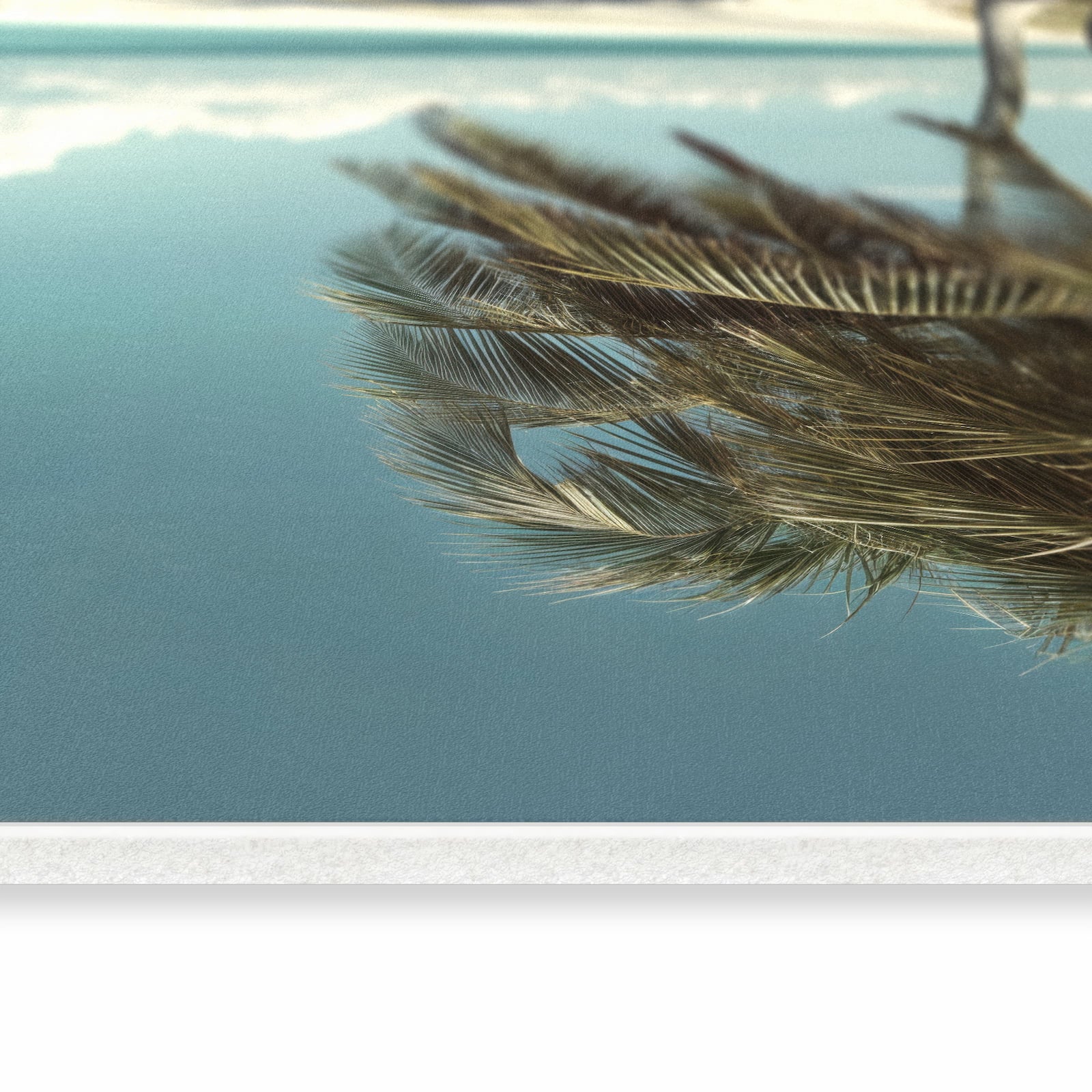 Bodenschonender Küchenläufer mit Motiv Strandstraße Palmen in seitlicher Ansicht