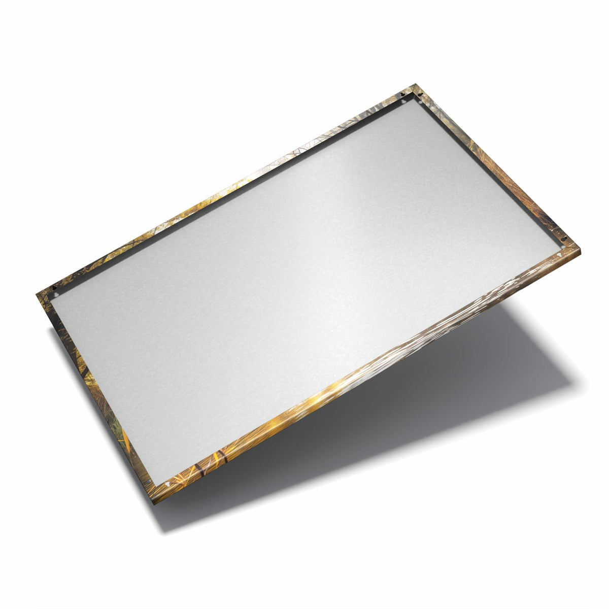 Nur 7 mm – liegt eng an der Wand – Metall Magnettafel - Schilf am Herbstfluss
