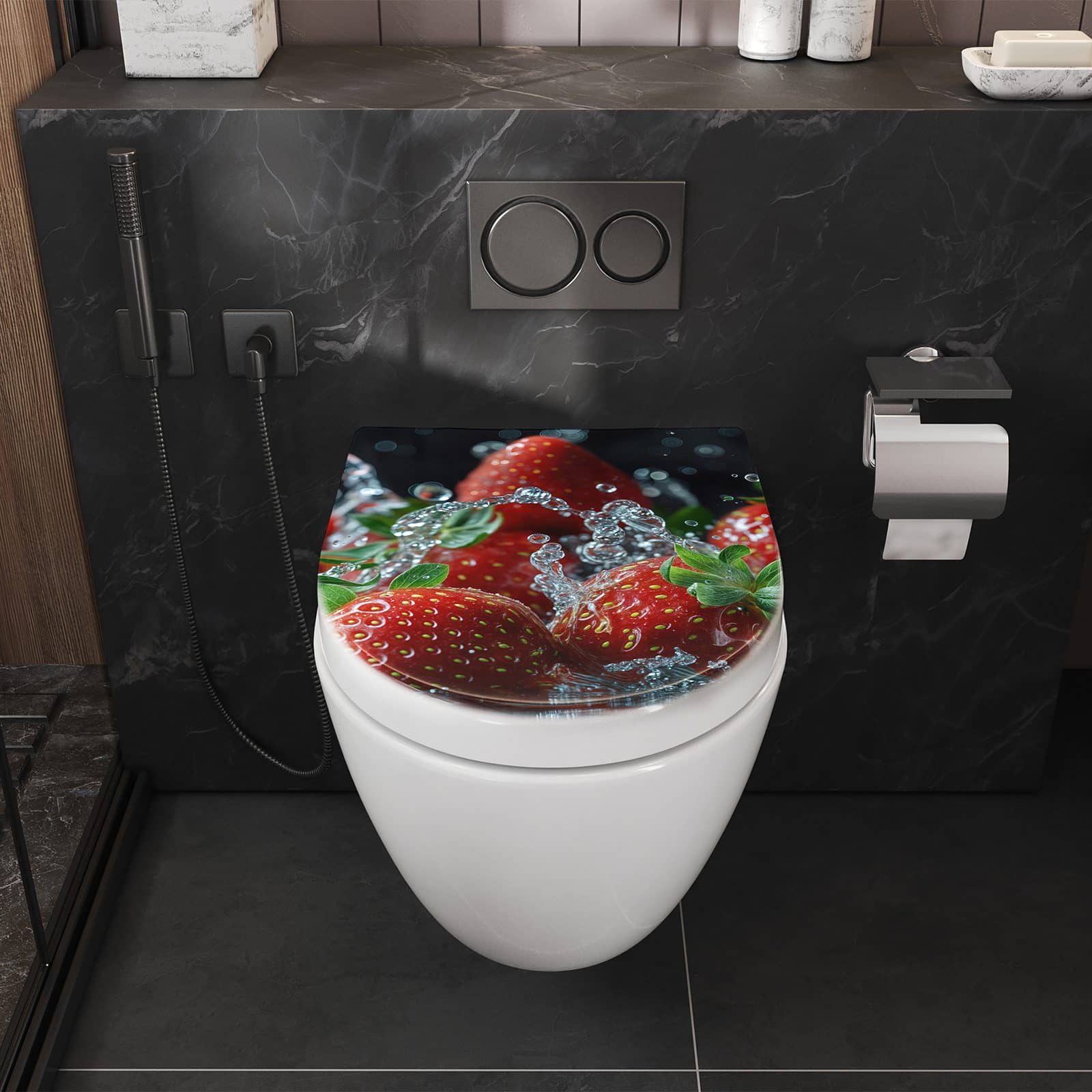 WC-Sitz mit Absenkautomatik Erdbeeren von Frische