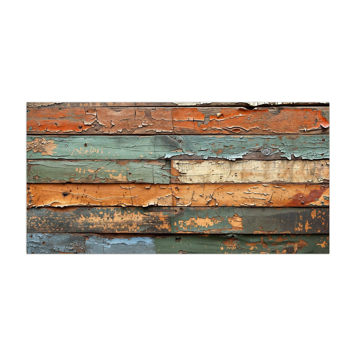 Küchenrückwand aus Glas Antike Holzplanken im Hochformat, Motiv bildfüllend von vorn