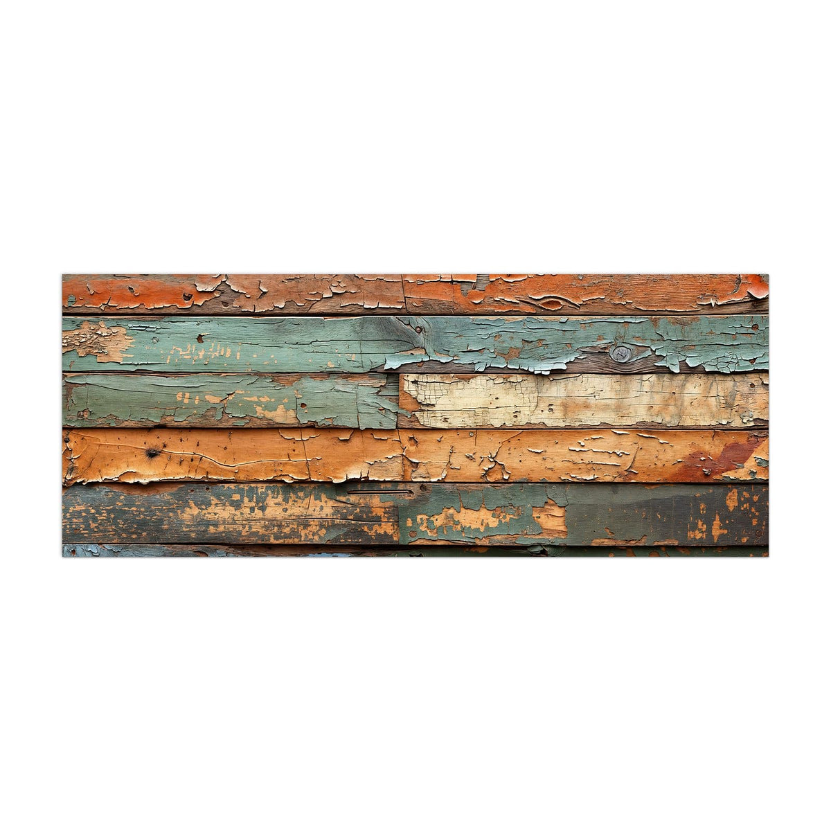 Küchenrückwand aus Glas Antike Holzplanken im Hochformat, Motiv bildfüllend von vorn