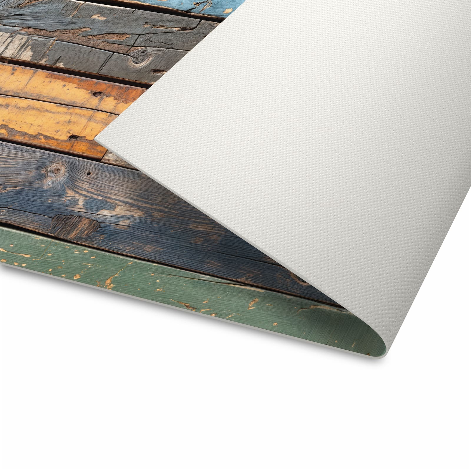 Küchenläufer - Bunte Holzplatte