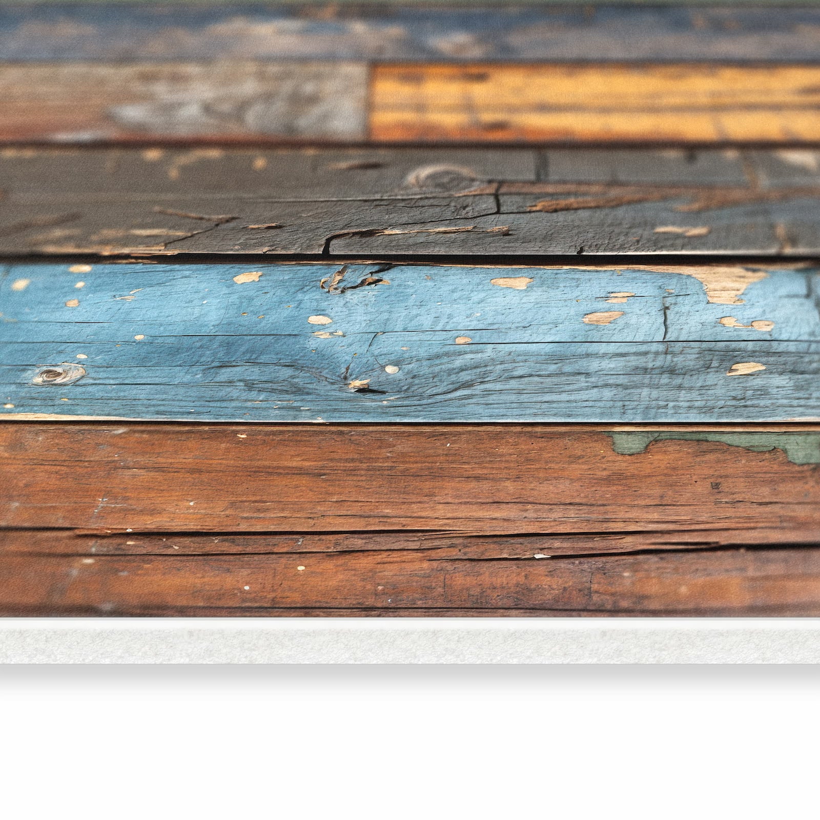 Küchenläufer - Bunte Holzplatte