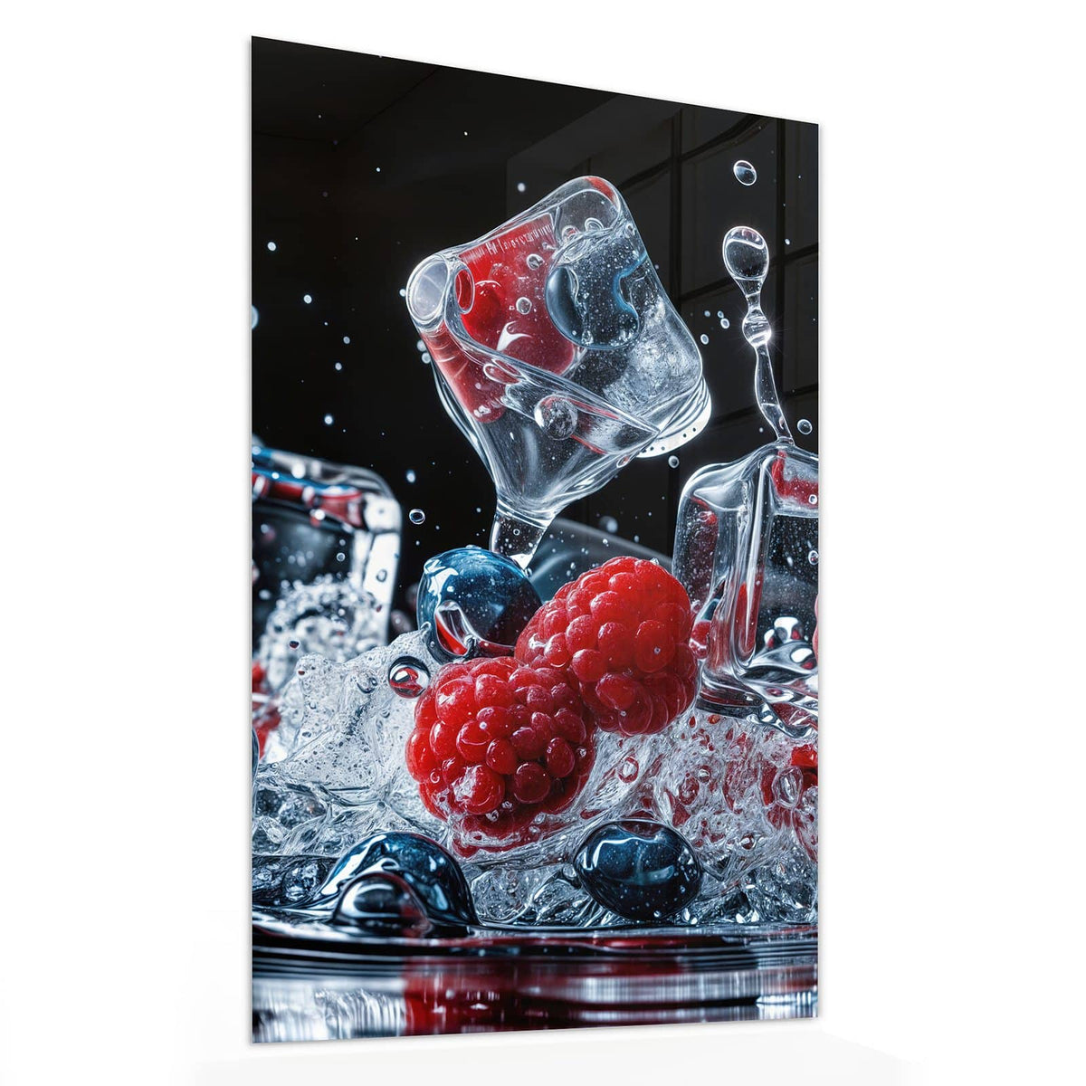 11 Größen – von 30 × 60 bis 60 × 150 cm – Wandbild - Eisgekühlte Beeren - Hochformat