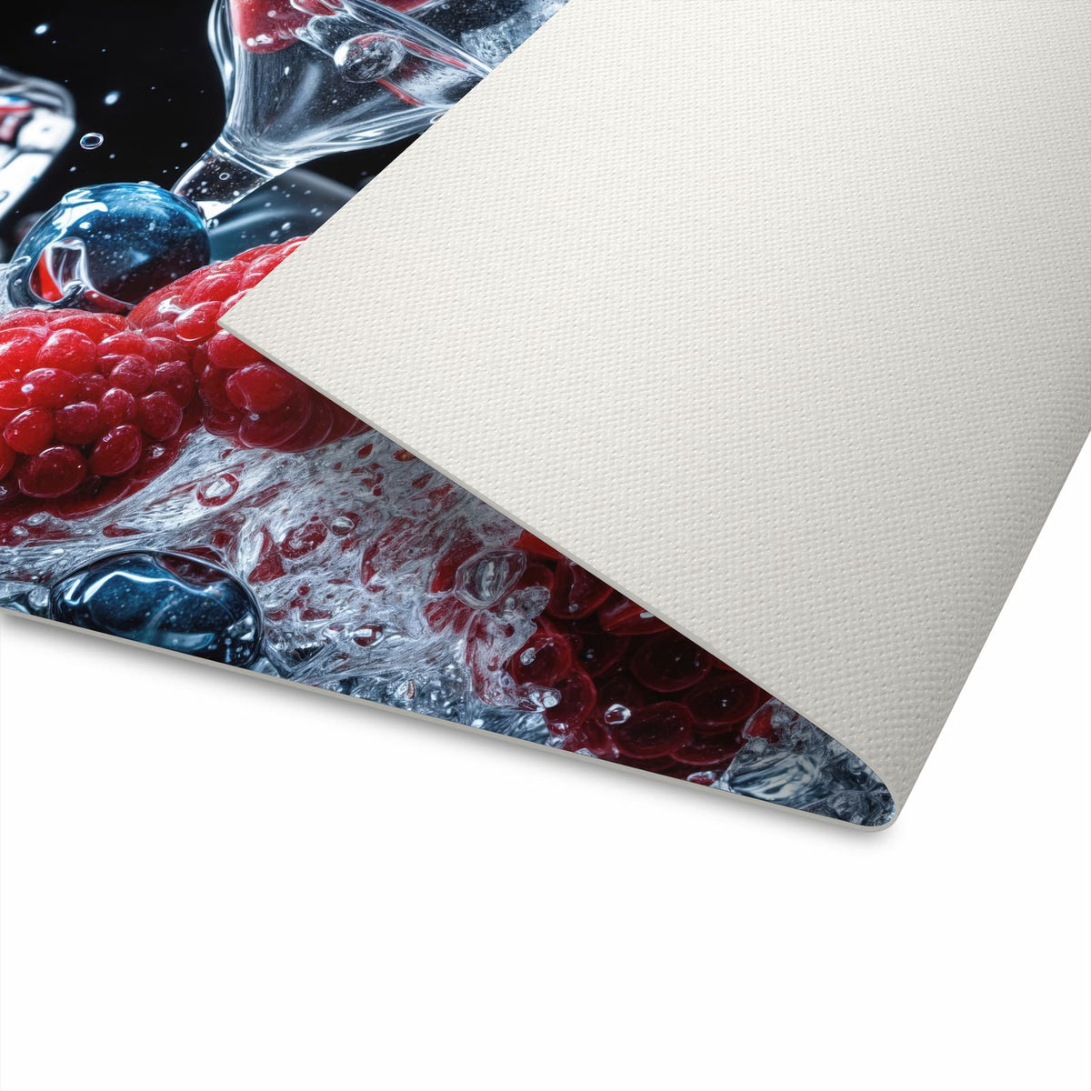Rutschfester Küchenläufer mit Motiv Beeren Eiswürfel für Ordnung in der Küche