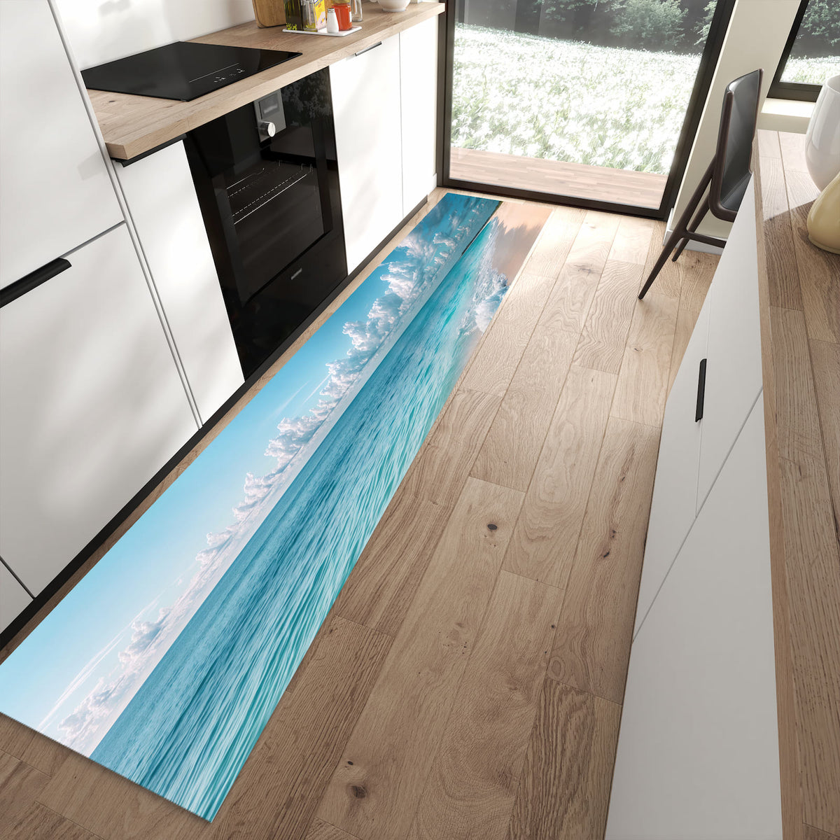 13 Größen – von 60 × 90 bis 80 × 300 cm – Küchenläufer - Wolken über Türkismeer