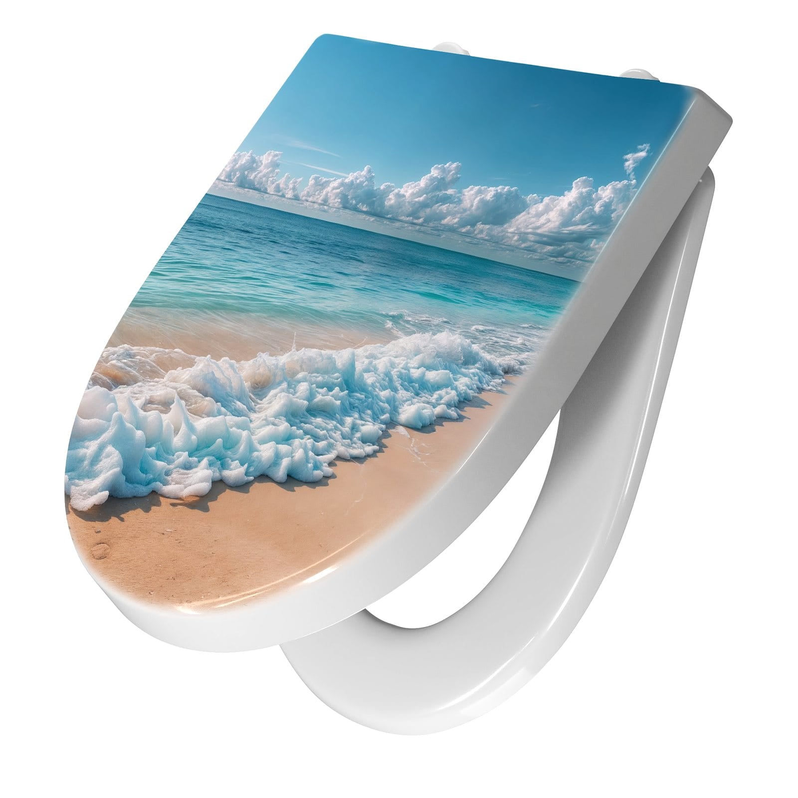 WC-Sitz mit Absenkautomatik Strand Surf Wellen