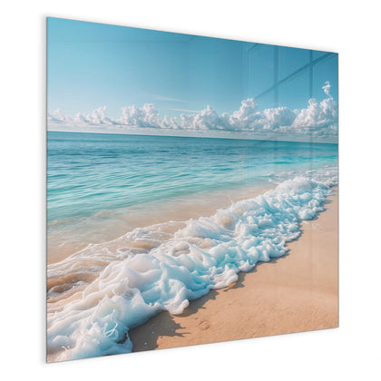 Magnettafel mit dem Motiv Wolken über Türkismeer