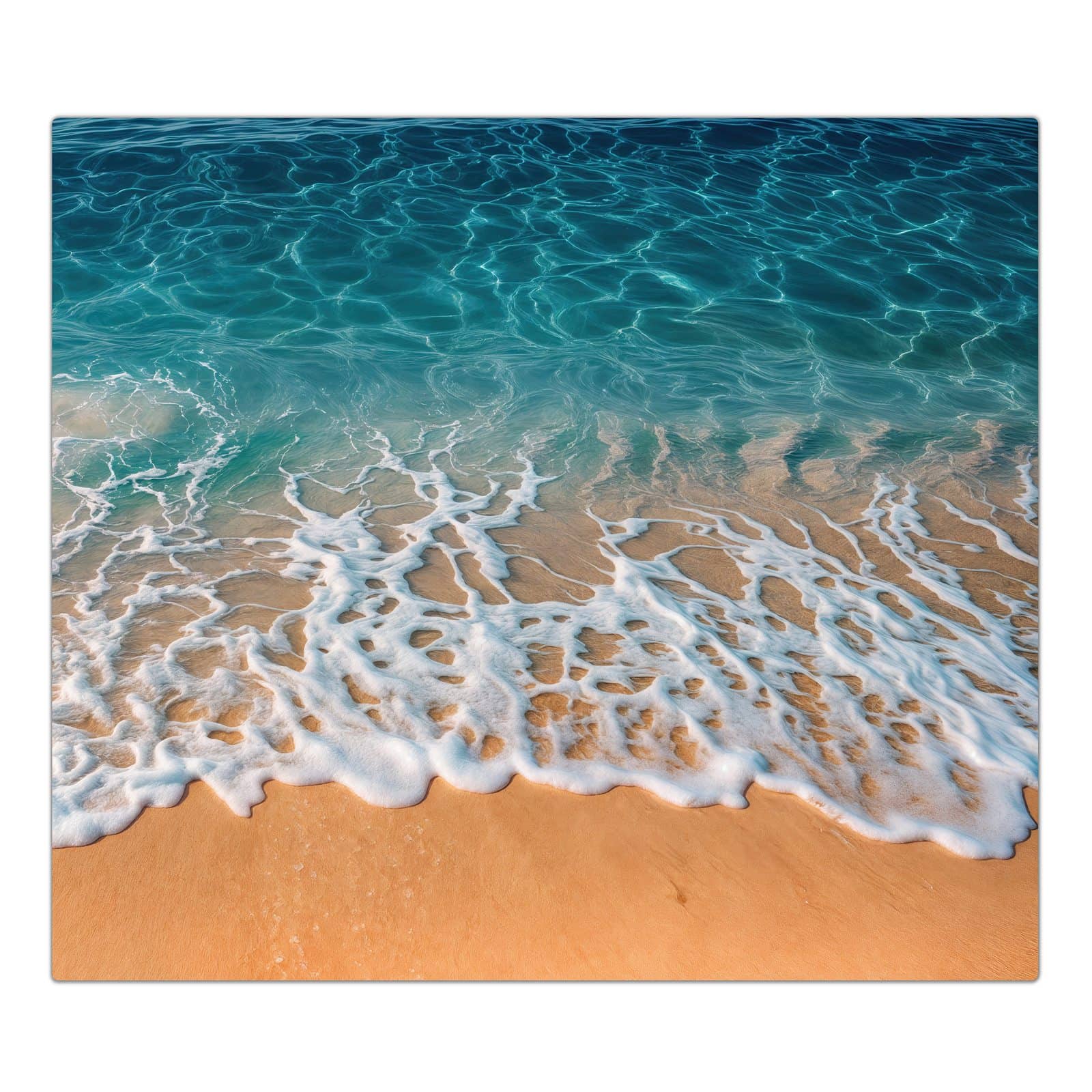 1-teilige Ceranfeld-Abdeckung mit Strand und Wellen-Motiv in der Frontansicht #grösse_1-Teilig (60x52cm)