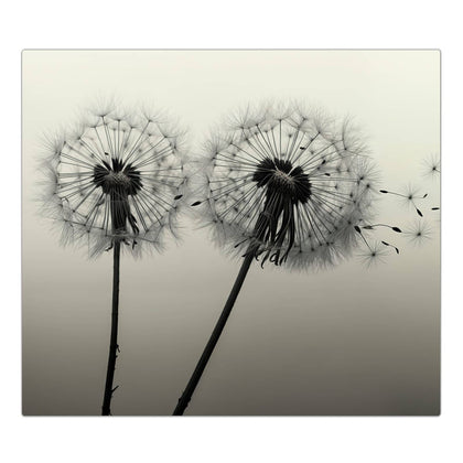 Herdabdeckplatte mit dem Motiv Pusteblume in Sepia