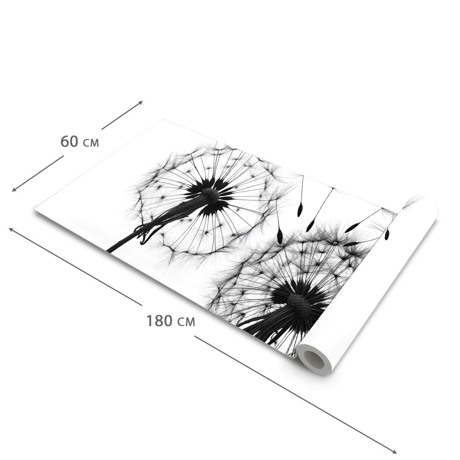 Küchenteppich mit Motiv Pusteblumen in der Grösse 60x90 cm für Ordnung & Übersicht