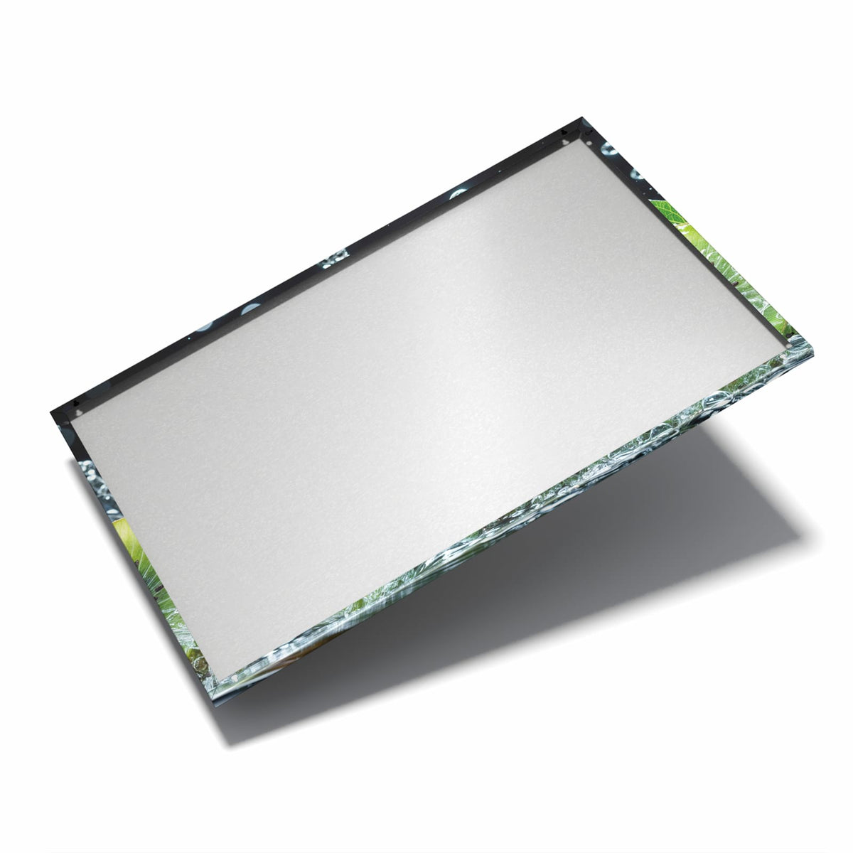 Nur 7 mm – liegt eng an der Wand – Metall Magnettafel - Kiwischeiben im Spritzer